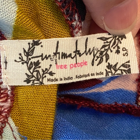 Free People Floral tank mini dress/long shirt, size Small - Picture 9 of 15